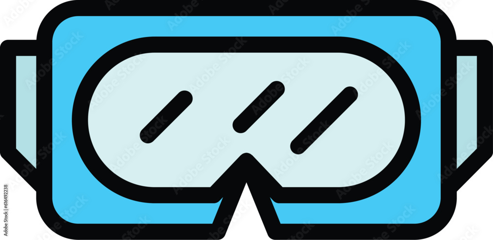 Poster explore virtual goggles icon. outline explore virtual goggles vector icon for web design isolated on