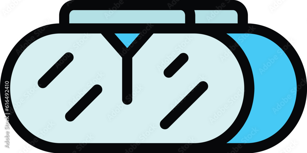 Poster google cardboard icon. outline google cardboard vector icon for web design isolated on white backgro
