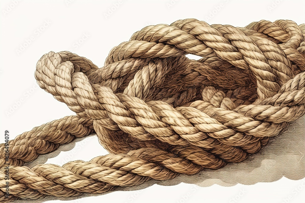 Poster rope isolated on white background. generated by ai
