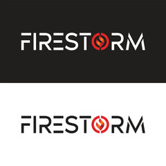 Firestorm typography modern logo design