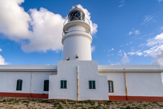 Landscape of Cavallerie Lighthouse. Menorca, Spain