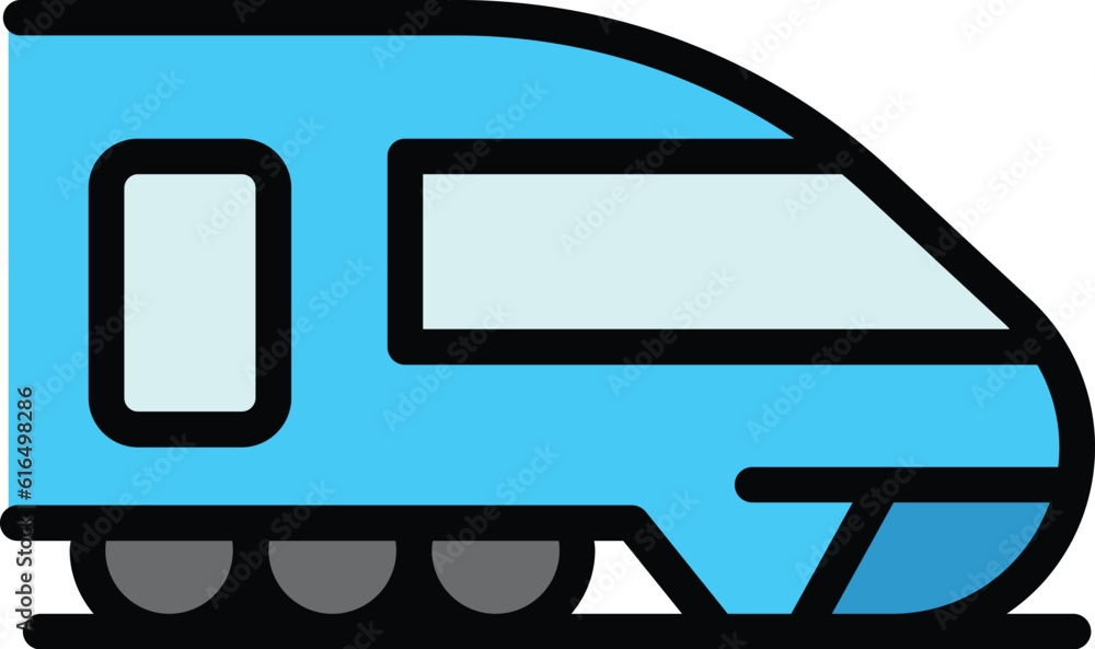 Poster passenger fast train icon. outline passenger fast train vector icon for web design isolated on white