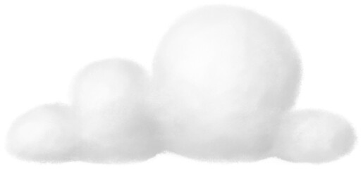 White fluffy cloud illustration