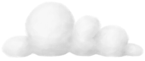White fluffy cloud illustration