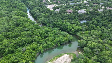 Fototapeta na wymiar Aerial view of rural country land.