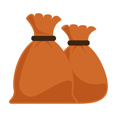 disposal of household waste vector icon design, Housekeeping symbol, Office caretaker sign, porter or cleanser equipment stock illustration, Rubbish Bags concept