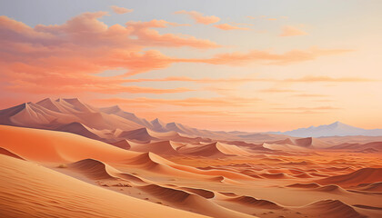 Fototapeta na wymiar Ai Painting of the Desert