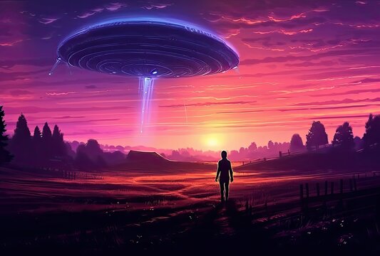 ufo in the city