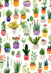 Home Plants in the Pots made with Generative AI