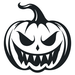 Pumpkin silhouette icon on a white background.