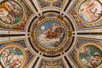 The ceiling of Palazzo Farnese chapel. Caprarola, Viterbo, Lazio, Italy, Europe.