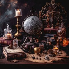 table of an occultist of witchcraft and hecicery