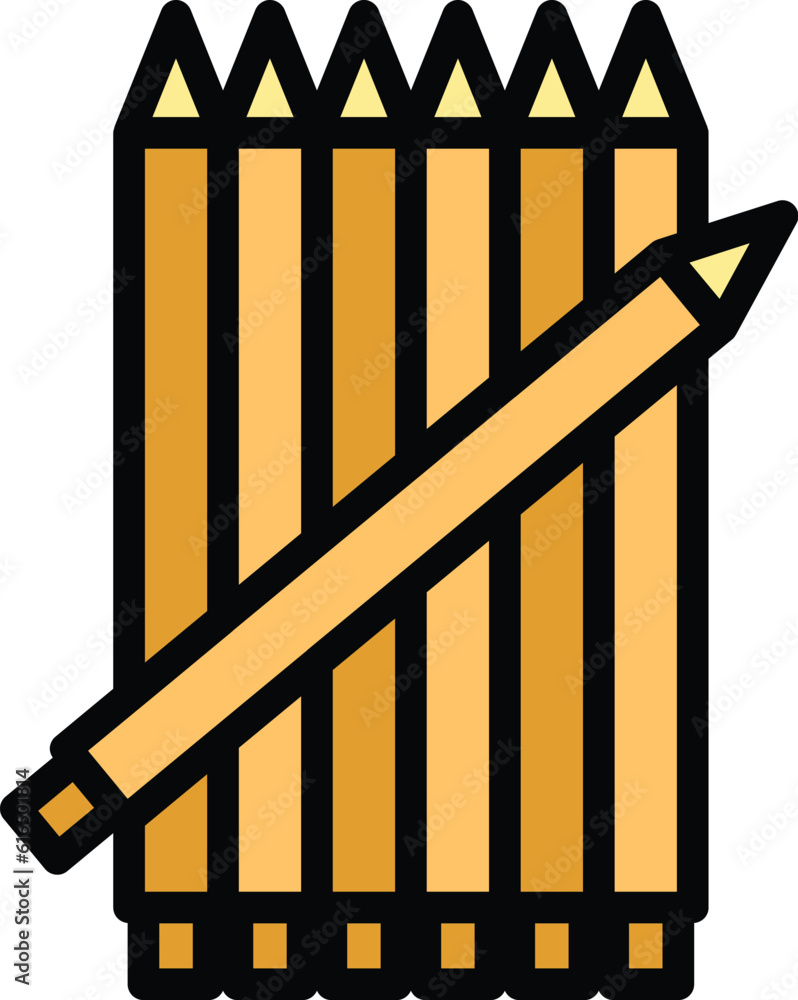 Poster perfectionism pencils icon. outline perfectionism pencils vector icon for web design isolated on whi