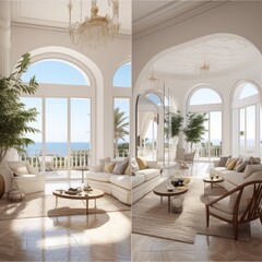 Fototapeta premium luxury villa in the mediterranean. High-end lifestyle