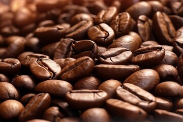 Fototapeta premium Coffee bean background, coffee close up