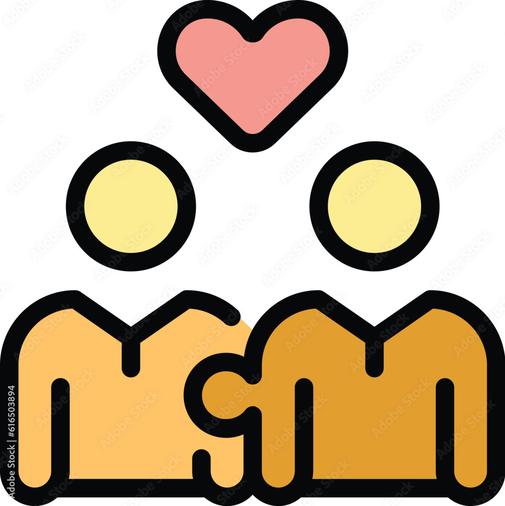 Aufkleber trust relationship icon. outline trust relationship vector icon for web design isolated on white bac