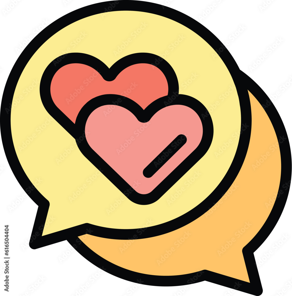 Poster chat relationship icon. outline chat relationship vector icon for web design isolated on white backg