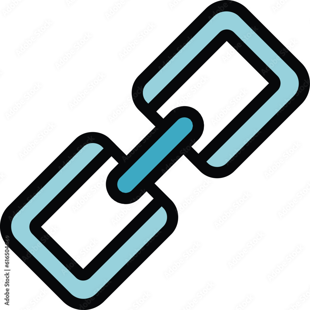 Poster chain relationship icon. outline chain relationship vector icon for web design isolated on white bac