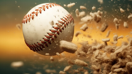 Obraz na płótnie Canvas Crack of the Bat, Baseball hit