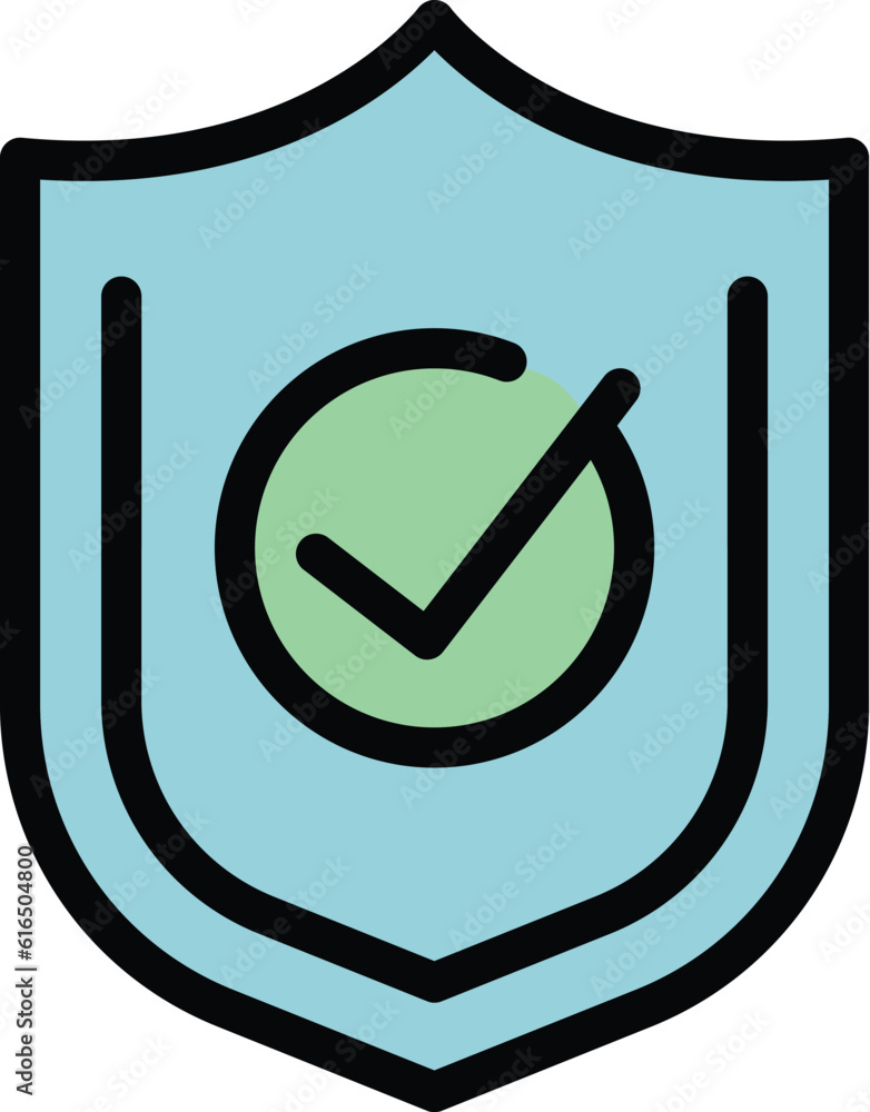 Poster trust shield relationship icon. outline trust shield relationship vector icon for web design isolate