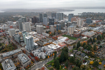 Obraz premium The city of Bellevue in Washington State United States of America Pacific Northwest