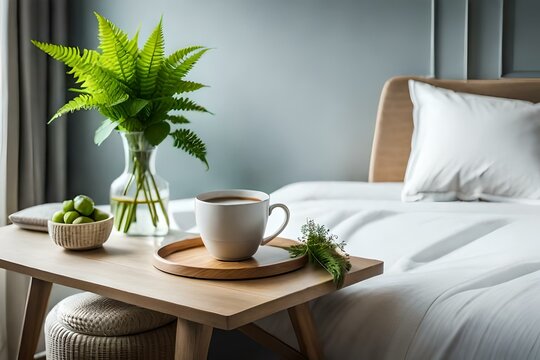 cup of tea on bed