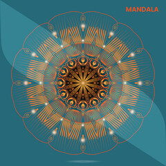 Mandala template for textile to print ready