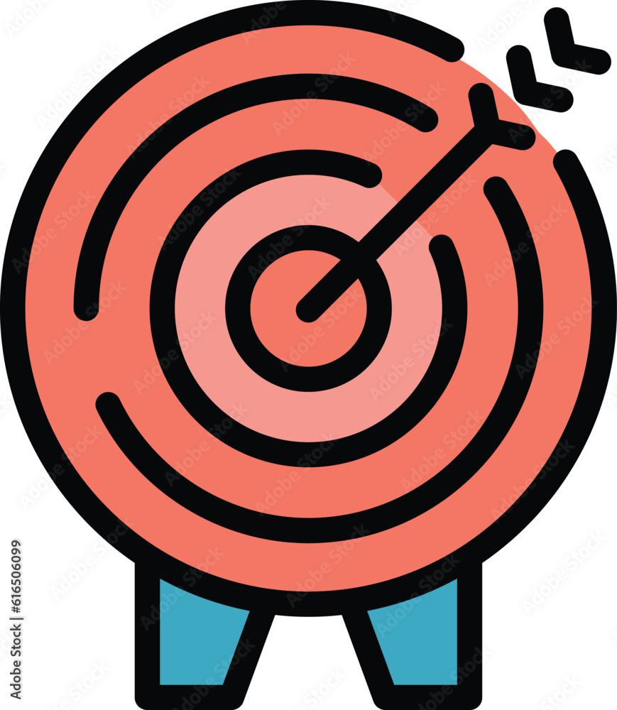 Poster success target icon. outline success target vector icon for web design isolated on white background 