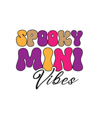 Fototapeta premium Retro Halloween svg Bundle, Halloween Retro svg, Halloween svg, Halloween Wavy svg, Halloween Sublimation, Halloween Shirt SVG, PNG, DXF