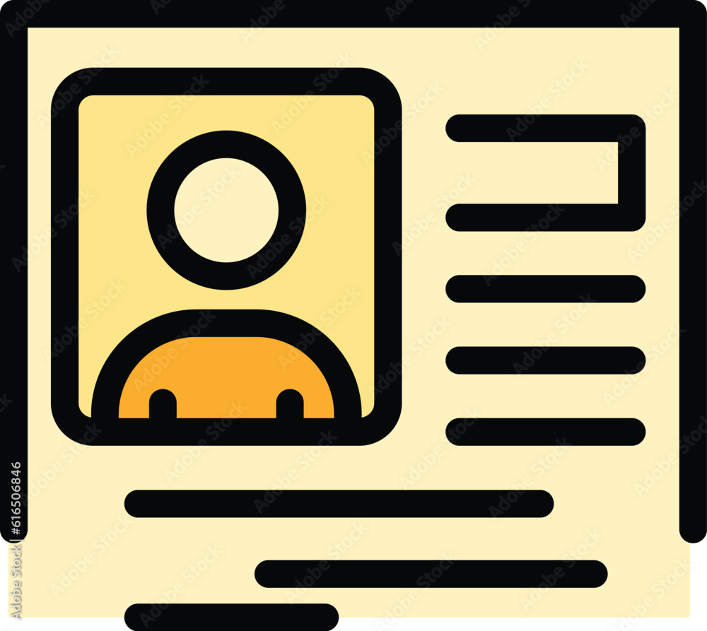 Poster colleague document icon. outline colleague document vector icon for web design isolated on white bac