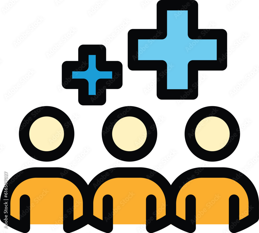 Poster colleague teamwork icon. outline colleague teamwork vector icon for web design isolated on white bac