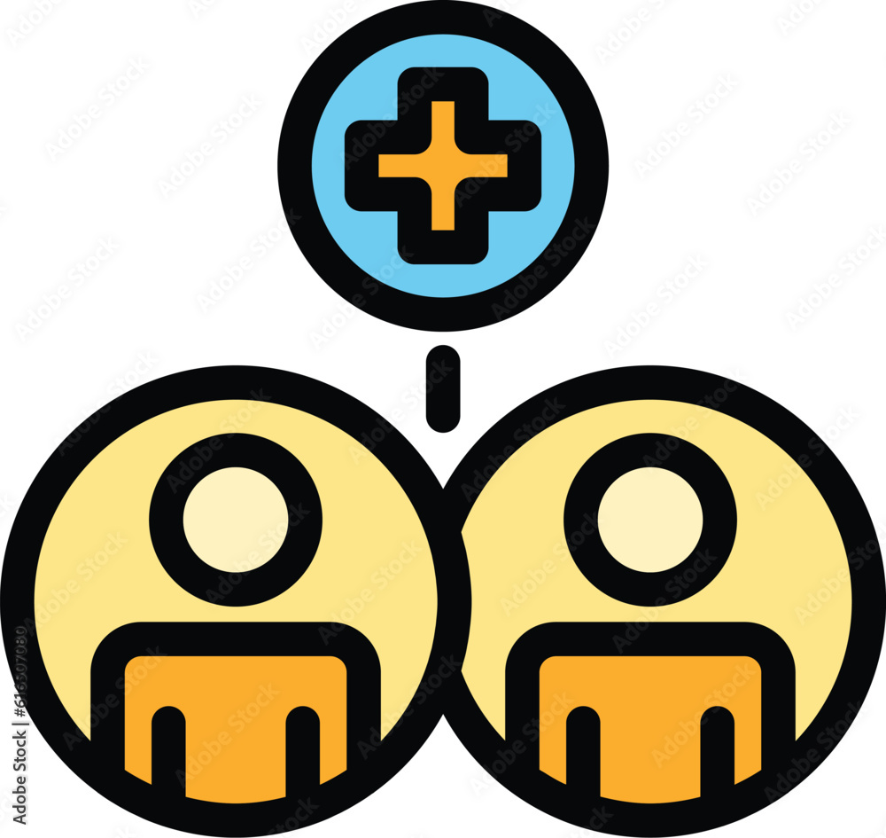 Poster colleague group icon. outline colleague group vector icon for web design isolated on white backgroun