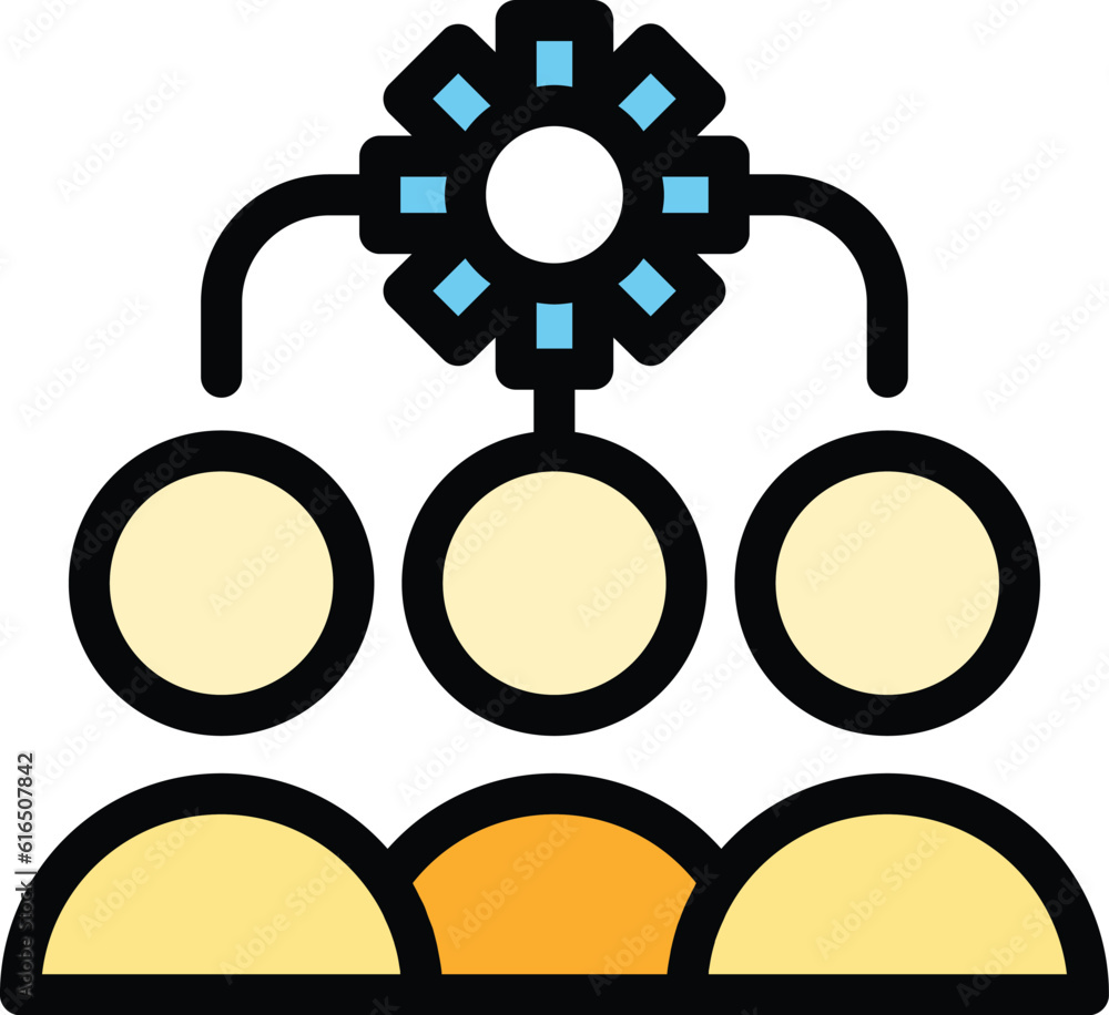 Poster colleague team icon. outline colleague team vector icon for web design isolated on white background 