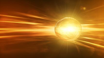 Solar system background, rays, yellow, for magazine articles, concept of the future