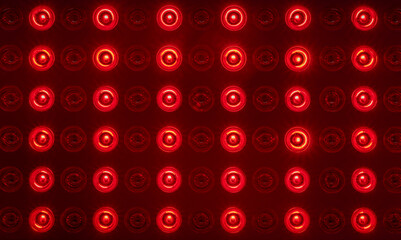 detail of red light therapy panel  for skin health, pain relief, recovery and muscle performance...