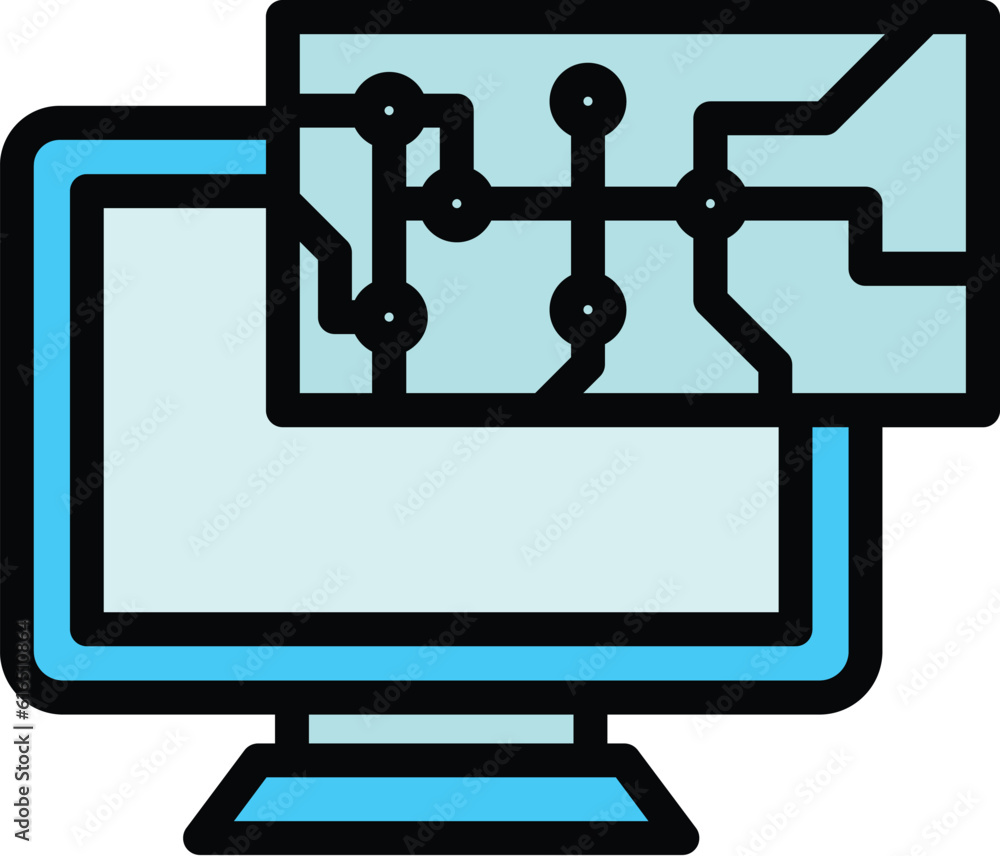 Aufkleber laptop system icon. outline laptop system vector icon for web design isolated on white background co