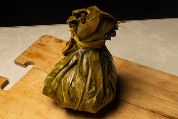 THE JUANE, TYPICAL FOOD OF THE PERUVIAN AMAZON, IS CONSUMED IN THE TRADITIONAL CELEBRATION OF SAN...