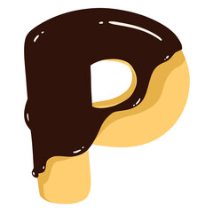 melting chocolate alphabet cookies