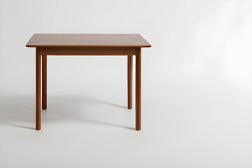 The table stands in the middle of a white room on a light white background.
