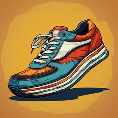 illustration of a cool sneaker