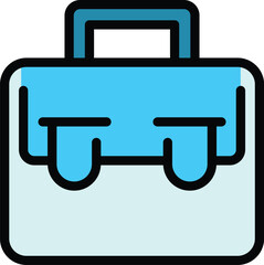 Repair suitcase icon. Outline Repair suitcase vector icon for web design isolated on white background color flat