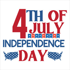 4th July shirt design Print template happy independence day American typography design.