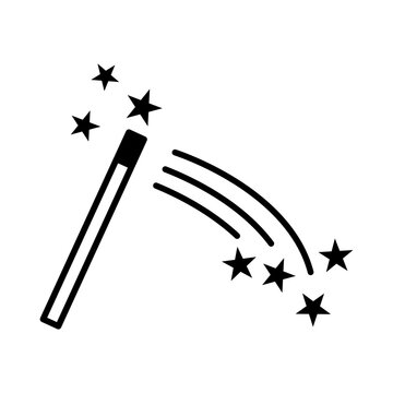 Magic Wand Icon Vector Logo Template