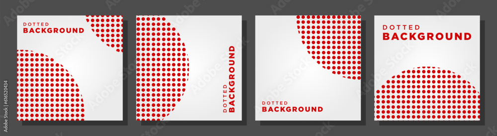 Poster red white dotted background simple and clean multipurpose abstract modern square social media brandi