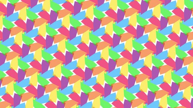 Polygon-6b Animated Rainbow Pattern (Sequence B1ccw1)