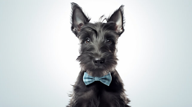 black and white terrier HD 8K wallpaper Stock Photographic Image