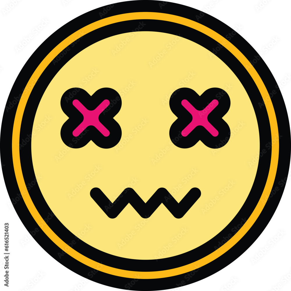 Poster scary smile icon. outline scary smile vector icon for web design isolated on white background color 