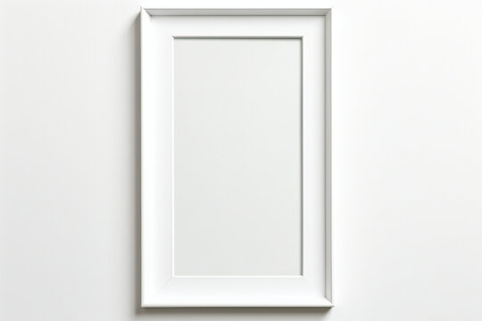 white frame on white background