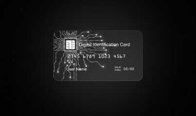 Digital ID card, Electronic Identification. e-ID smartcard, a digital solution for proof of identity. technology and business concepts.