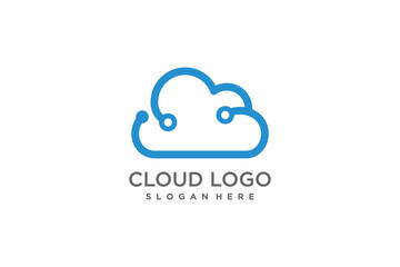 Cloud logo design with modern creative concept idea